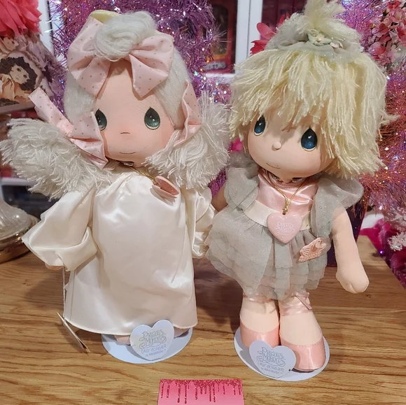 Toys Vintage 1985 Precious Moments Plush Applause Dolls Wstands